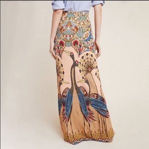 Farm Rio long peacock skirt M
